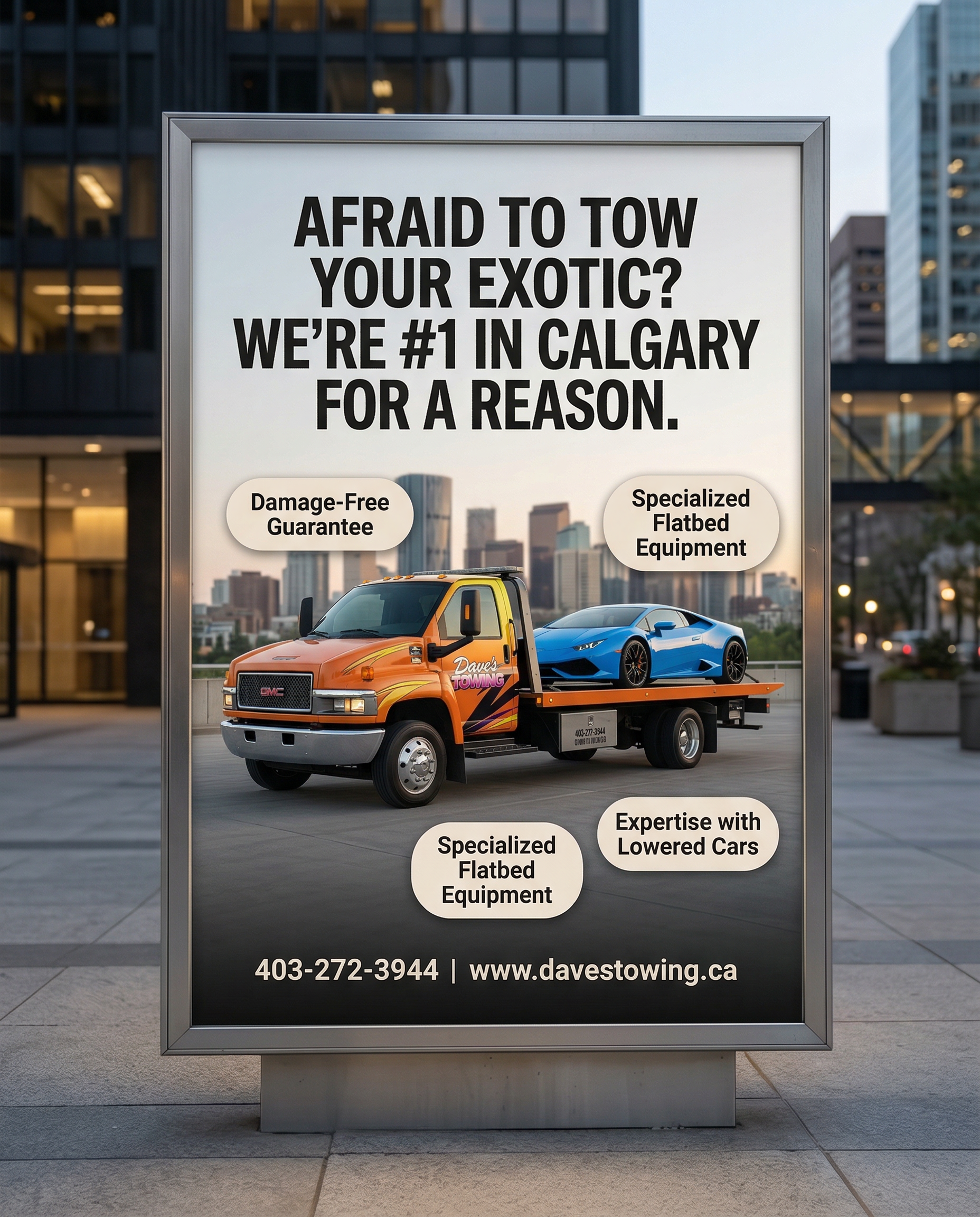 Exotic car towing in Calgary